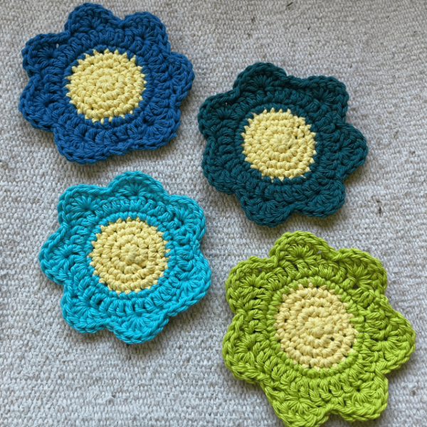 ocean day flower coasters