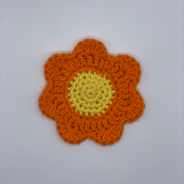 orange flower coaster
