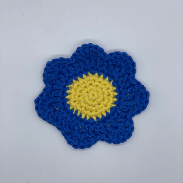 true blue flower coaster