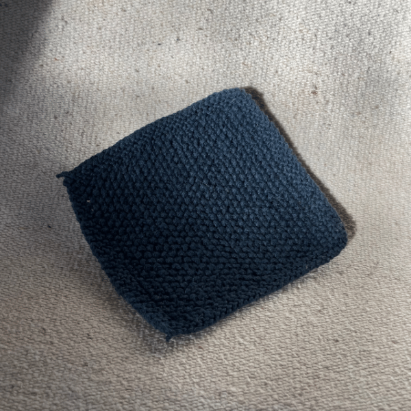 navy knit dishcloth